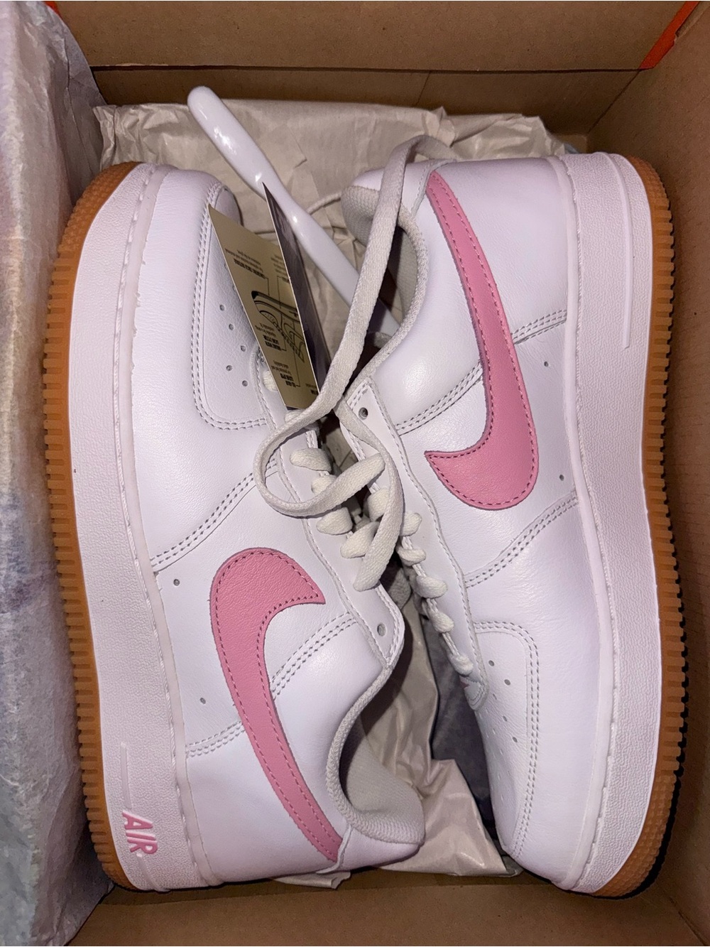 Nike Women’s Air Force 1 Low White Pink Gum Sneakers